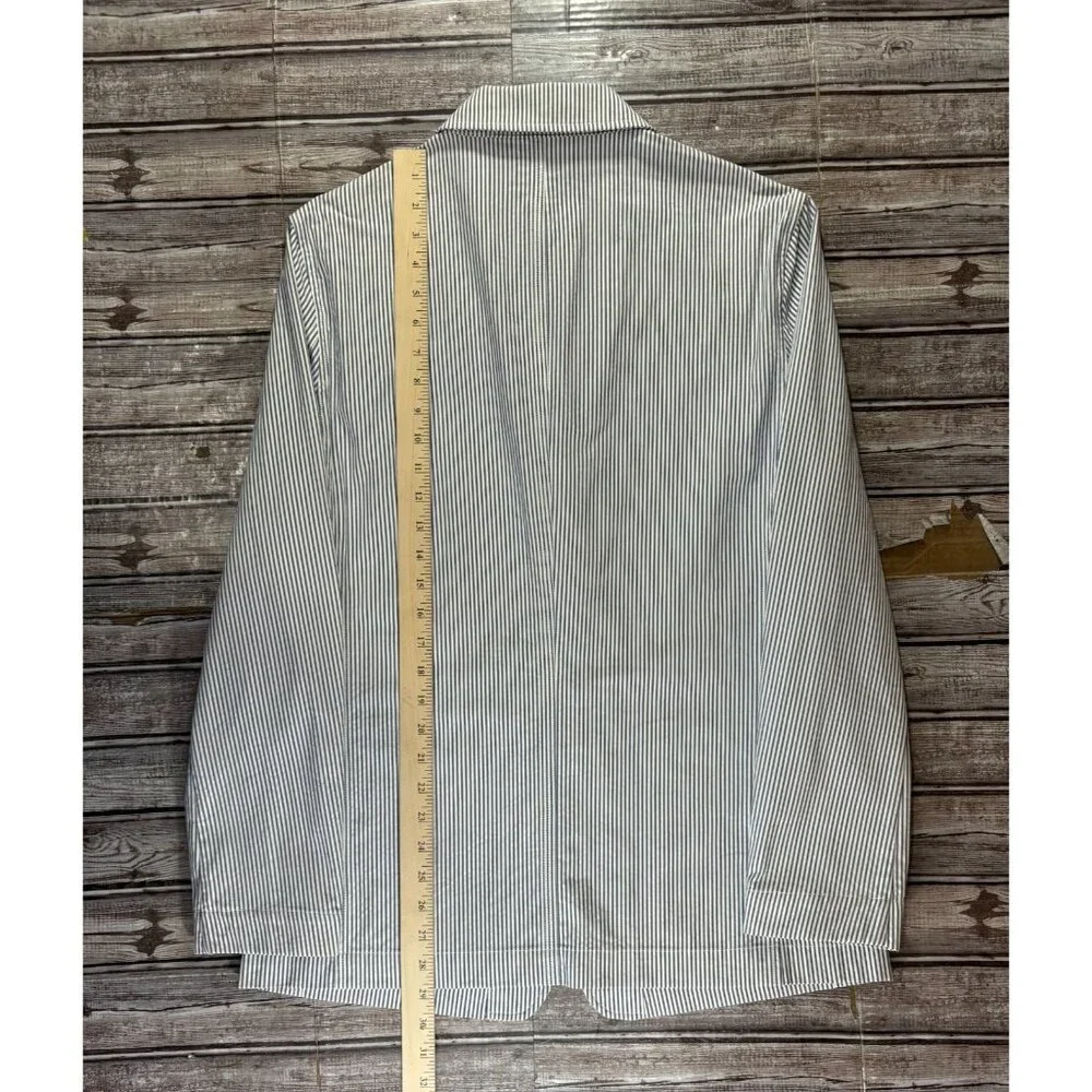 Todd Snyder Seersucker Striped Chore Blazer jacket sz M blue color white NWOT